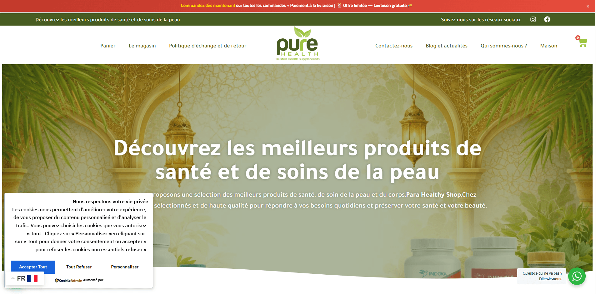 Para Healthy Shop — homepage