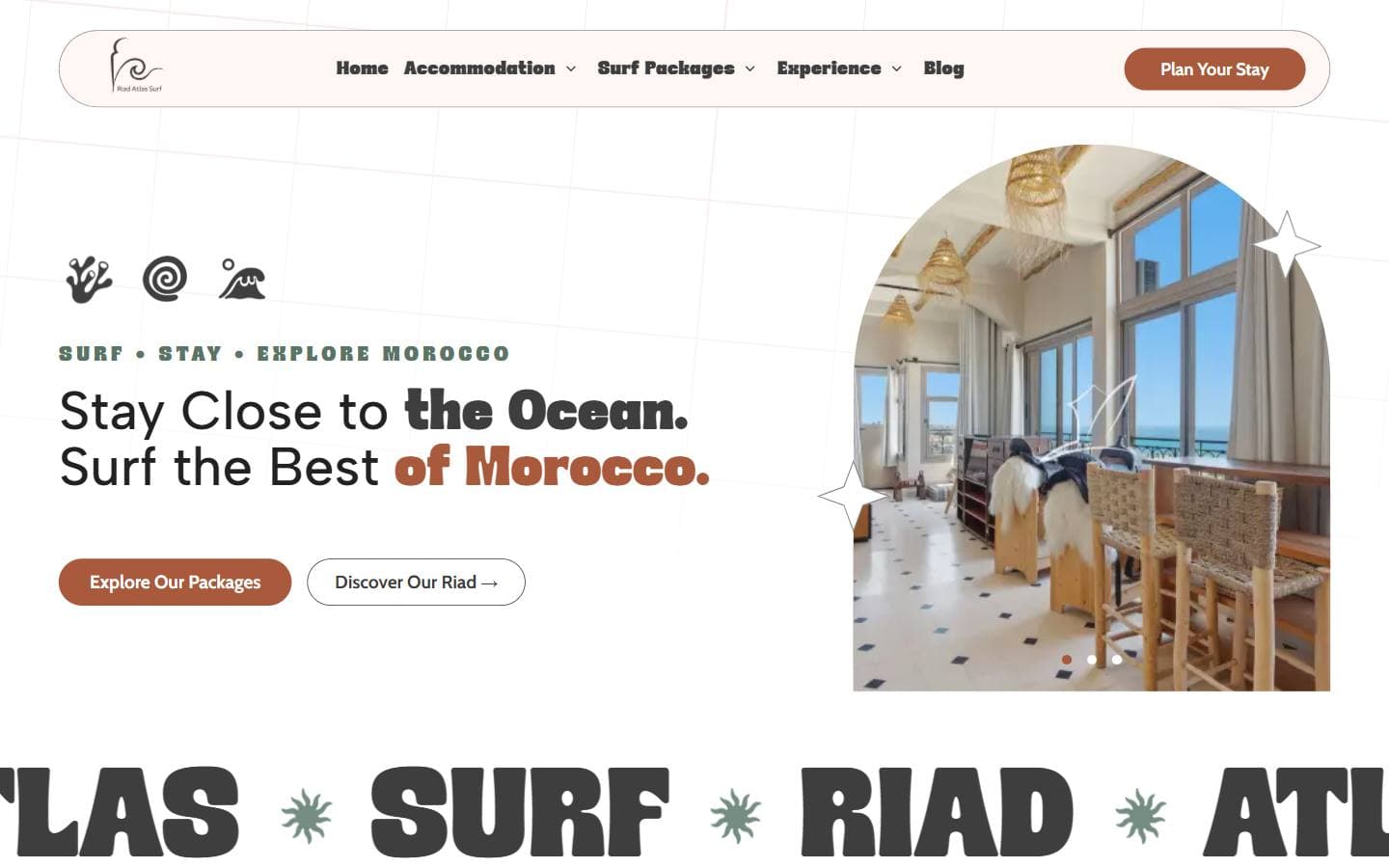 Riad Atlas Surf — homepage